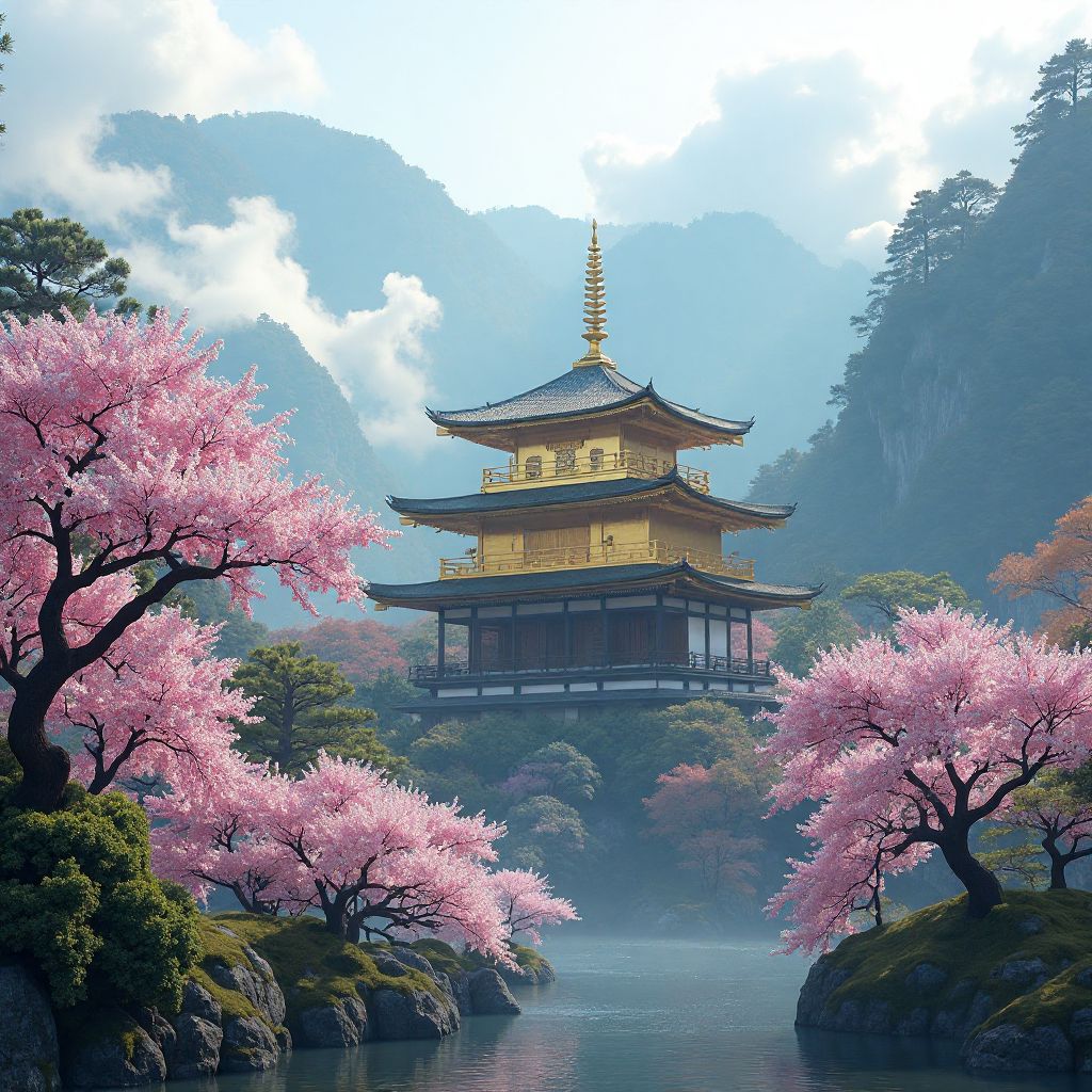 Asian Temple Landscape